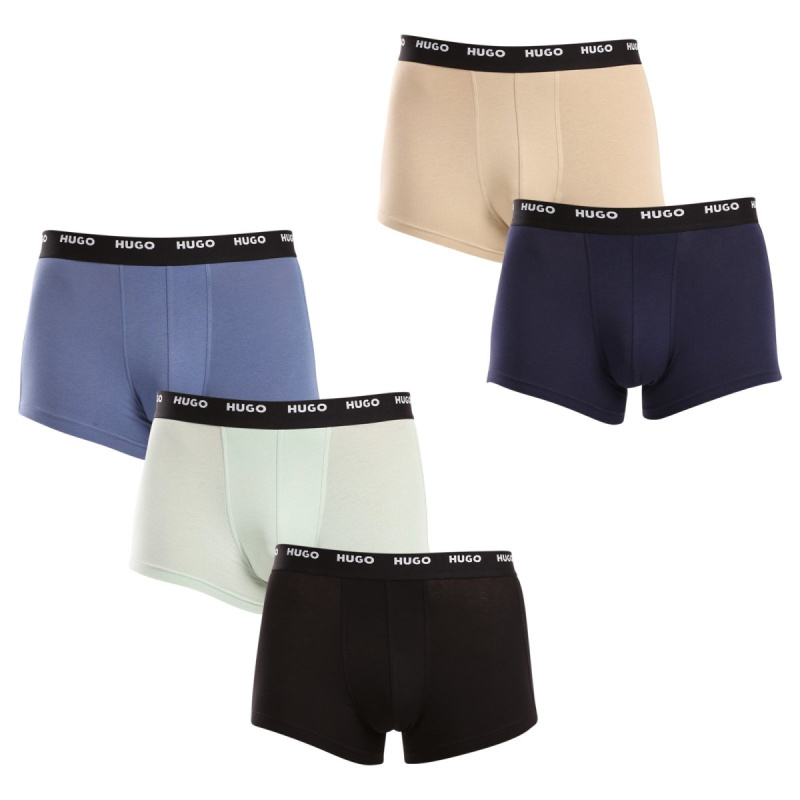 5PACK pánské boxerky HUGO vícebarevné (50479944 981) M, trenky / trenýrky