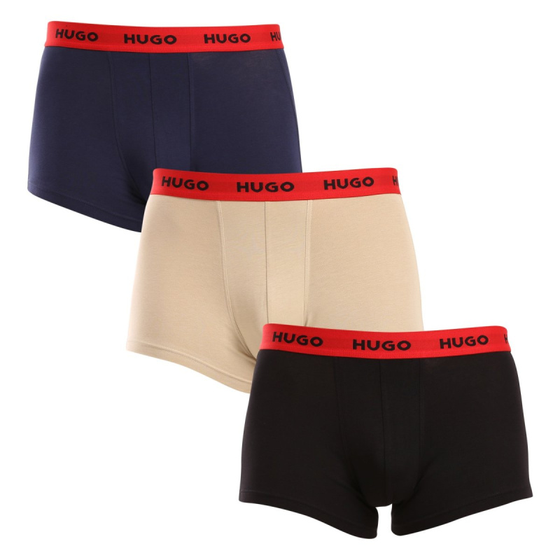 3PACK pánské boxerky HUGO vícebarevné (50517878 962) XL, trenky / trenýrky