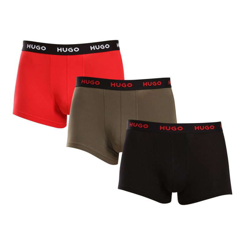 3PACK pánské boxerky HUGO vícebarevné (50517878 964) XL, trenky / trenýrky