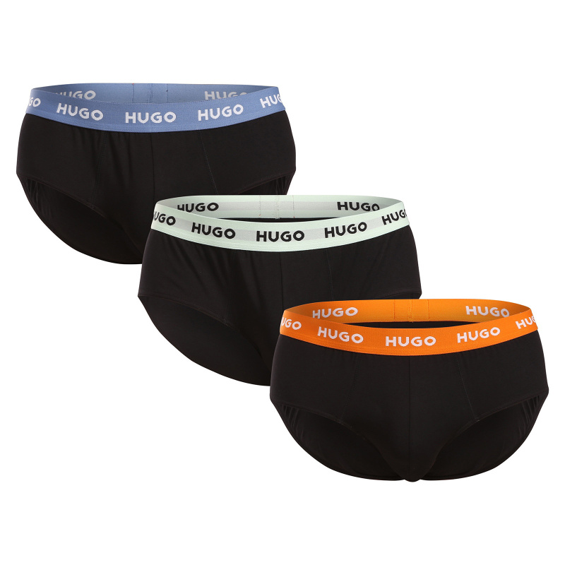 3PACK pánské slipy HUGO černé (50517879 961) M