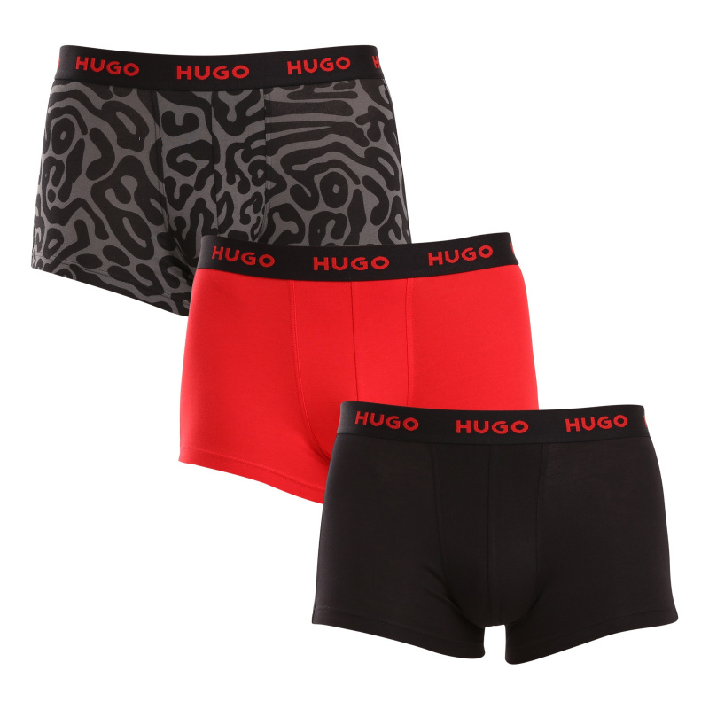 3PACK pánské boxerky HUGO vícebarevné (50517894 974) L, trenky / trenýrky
