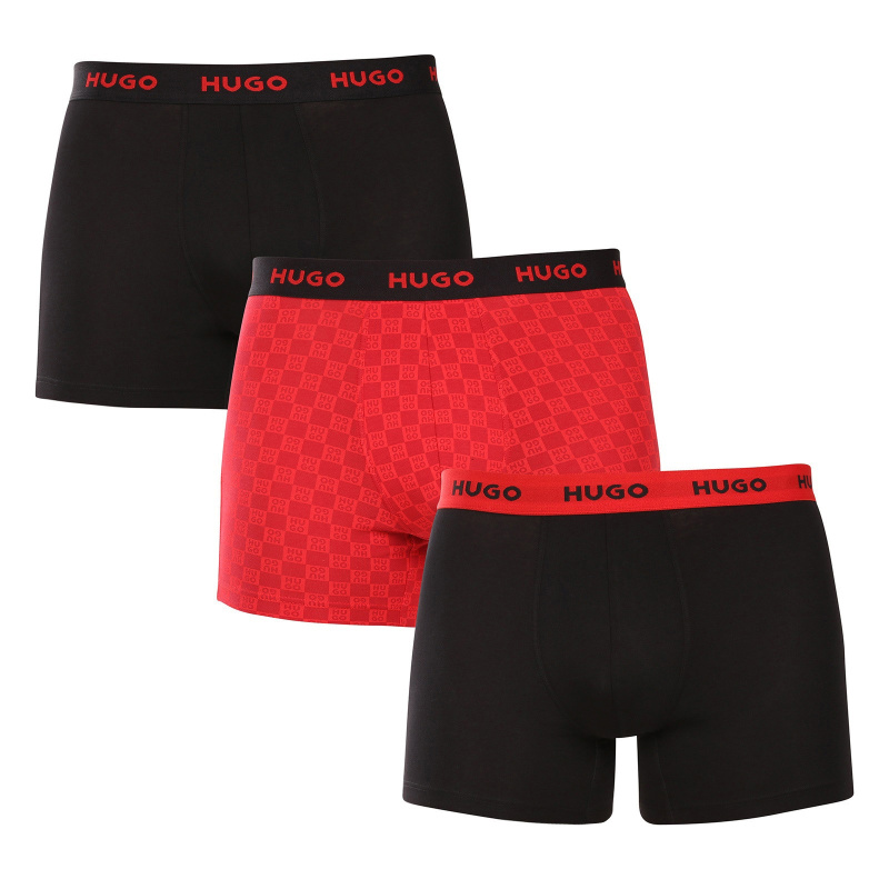 3PACK pánské boxerky HUGO vícebarevné (50532559 966) M, trenky / trenýrky