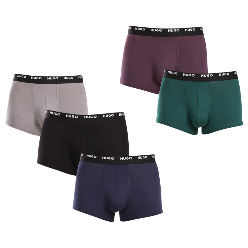 5PACK pánské boxerky HUGO vícebarevné (50479944 973) XXL, trenky / trenýrky