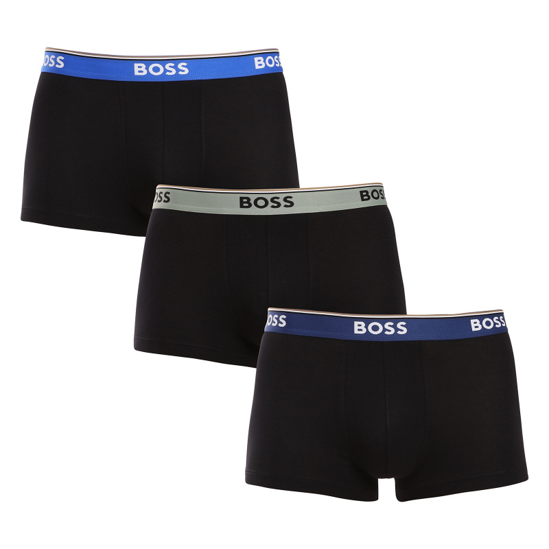 3PACK pánské boxerky BOSS černé (50517827 969) L, trenky / trenýrky
