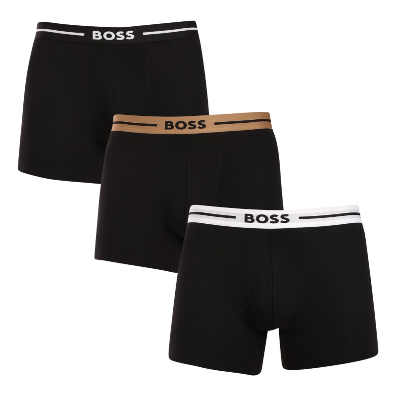 3PACK pánské boxerky BOSS černé (50517834 981) M, trenky / trenýrky