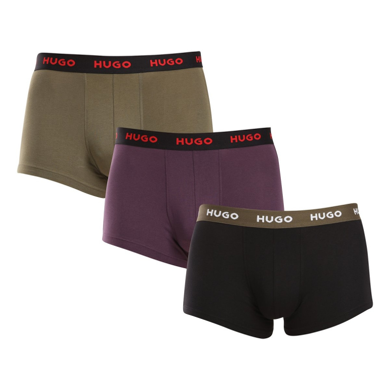 3PACK pánské boxerky HUGO vícebarevné (50517878 987) L, trenky / trenýrky