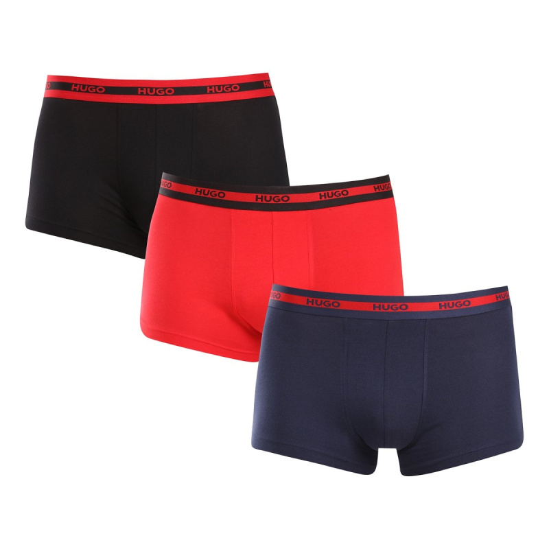 3PACK pánské boxerky HUGO vícebarevné (50517883 960) XL, trenky / trenýrky