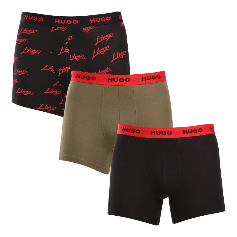 3PACK pánské boxerky HUGO vícebarevné (50517887 984) XL, trenky / trenýrky