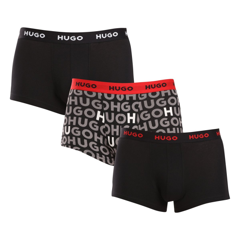 3PACK pánské boxerky HUGO vícebarevné (50517894 980) XL, trenky / trenýrky