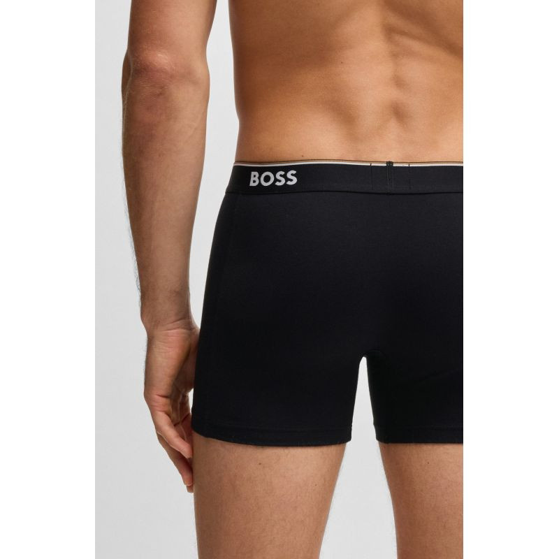 3PACK pánské boxerky BOSS černé (50531691 965) M, trenky / trenýrky