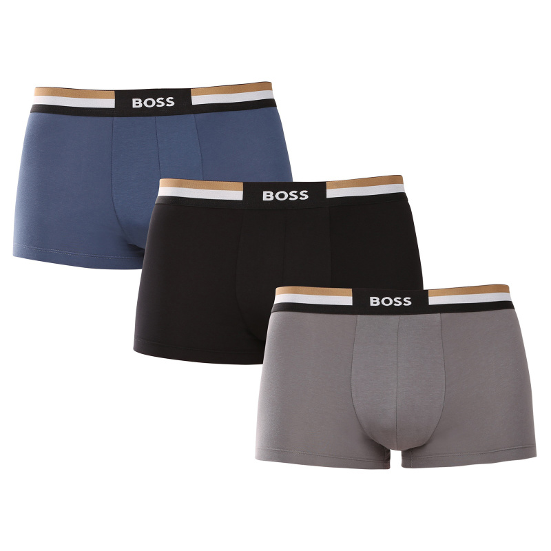3PACK pánské boxerky BOSS vícebarevné (50516542 981) XXL, trenky / trenýrky