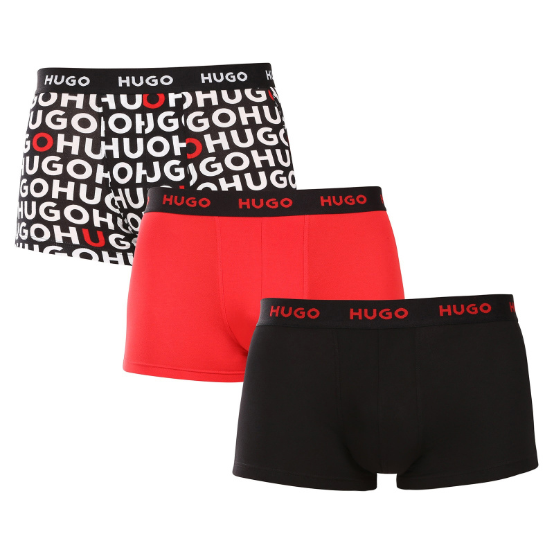 3PACK pánské boxerky HUGO vícebarevné (50532550 963) L, trenky / trenýrky