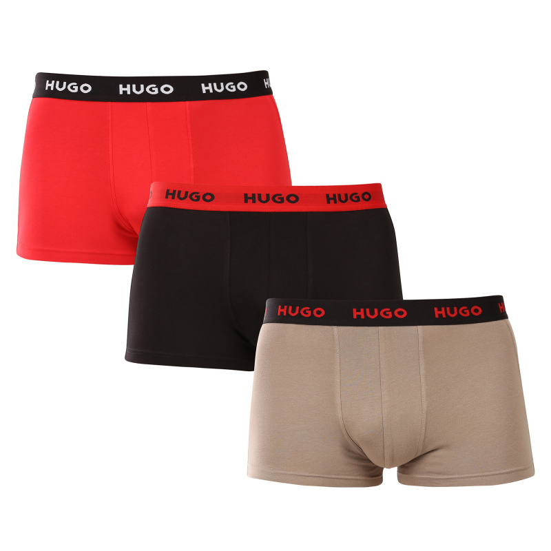 3PACK pánské boxerky HUGO vícebarevné (50532611 979) XXL, trenky / trenýrky