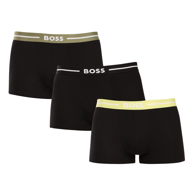3PACK pánské boxerky BOSS černé (50532453 976) XL, trenky / trenýrky