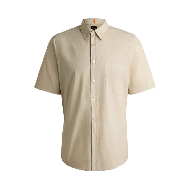 Pánská košile BOSS Relegant_6-short_M Light Beige (50537331-271) S