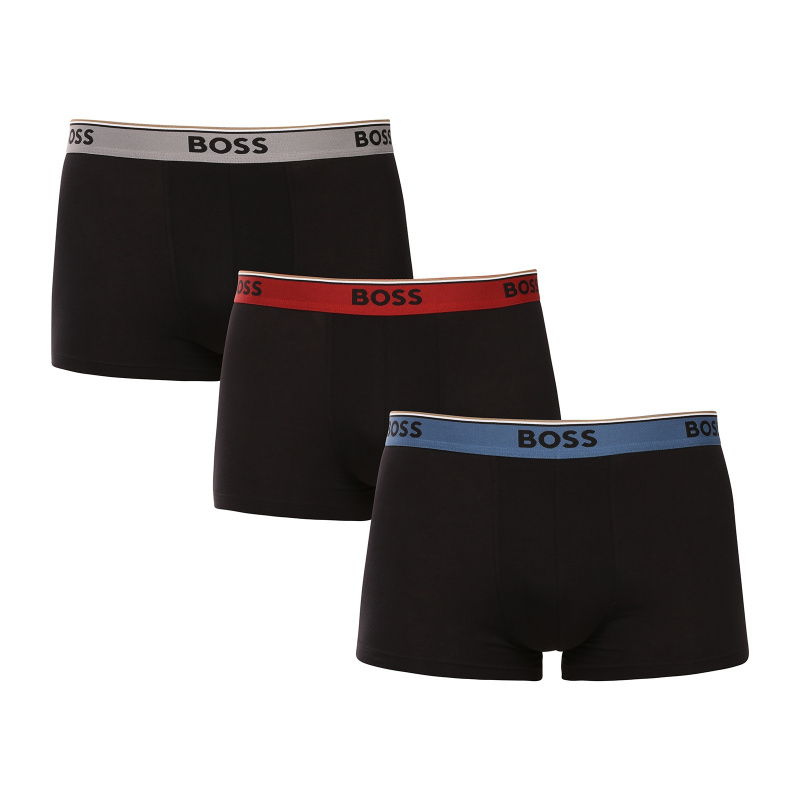3PACK pánské boxerky BOSS černé (50531684 964) M, trenky / trenýrky