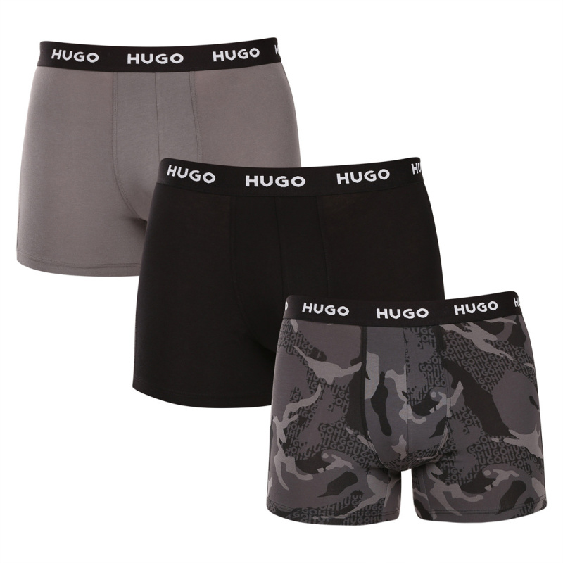 3PACK pánské boxerky HUGO vícebarevné (50532559 960) M, trenky / trenýrky