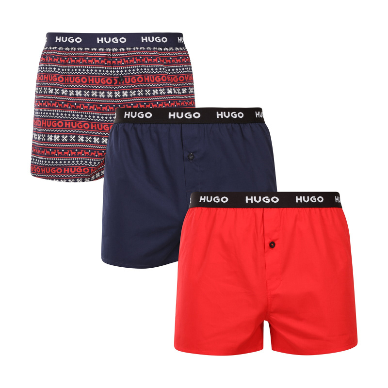 3PACK pánské trenky HUGO vícebarevné (50532565 963) M, trenýrky