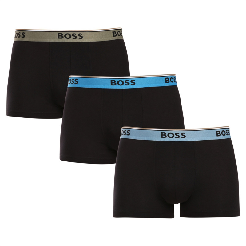 3PACK pánské boxerky BOSS černé (50531684 983) XL, trenky / trenýrky