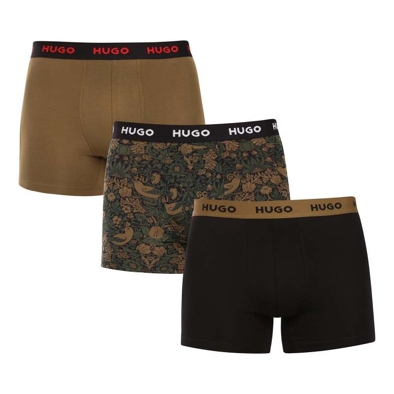 3PACK pánské boxerky HUGO vícebarevné (50532559 979) XXL, trenky / trenýrky