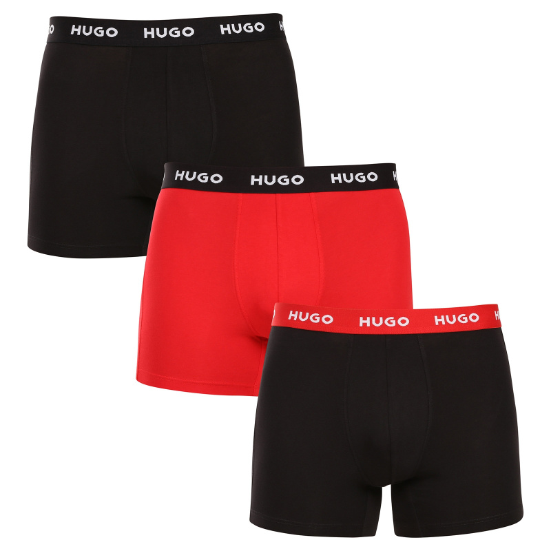 3PACK pánské boxerky HUGO vícebarevné (50532613 986) XXL, trenky / trenýrky