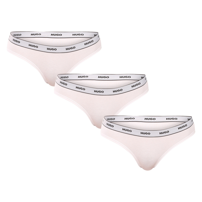 3PACK dámské kalhotky HUGO bílé (50545694 100) M