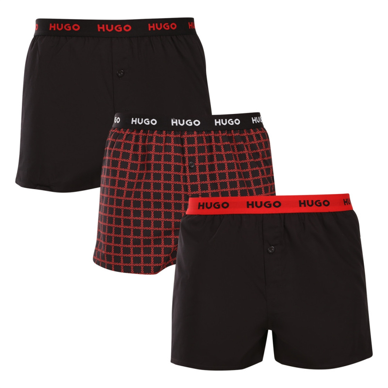 3PACK pánské trenky HUGO vícebarevné (50532565 962) XL, trenýrky