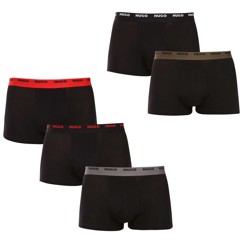 5PACK pánské boxerky HUGO černé (50532619 003) L, trenky / trenýrky