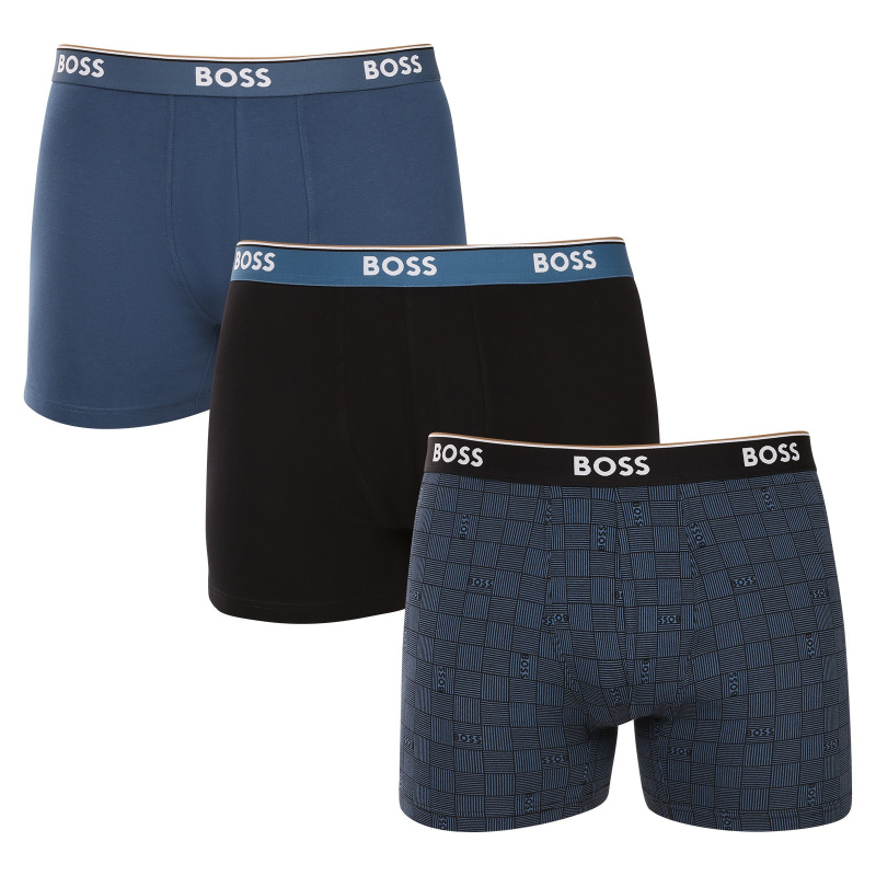 3PACK pánské boxerky BOSS vícebarevné (50531685 983) L, trenky / trenýrky