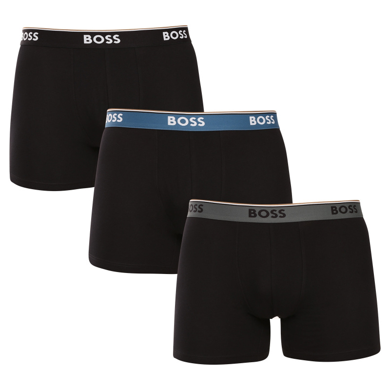 3PACK pánské boxerky BOSS černé (50531691 968) L, trenky / trenýrky