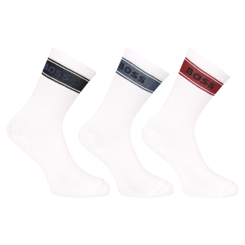 3PACK ponožky BOSS bílé (50543637 964) L