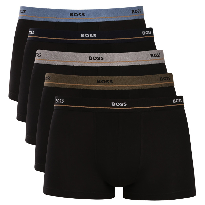 5PACK pánské boxerky BOSS černé (50531660 003) S, trenky / trenýrky