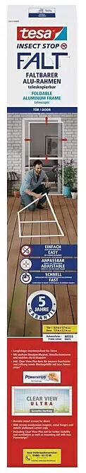Dveřní síť proti hmyzu Tesa Insect Stop FOLD / 100 x 220 cm / bílá Varianta: ivi1