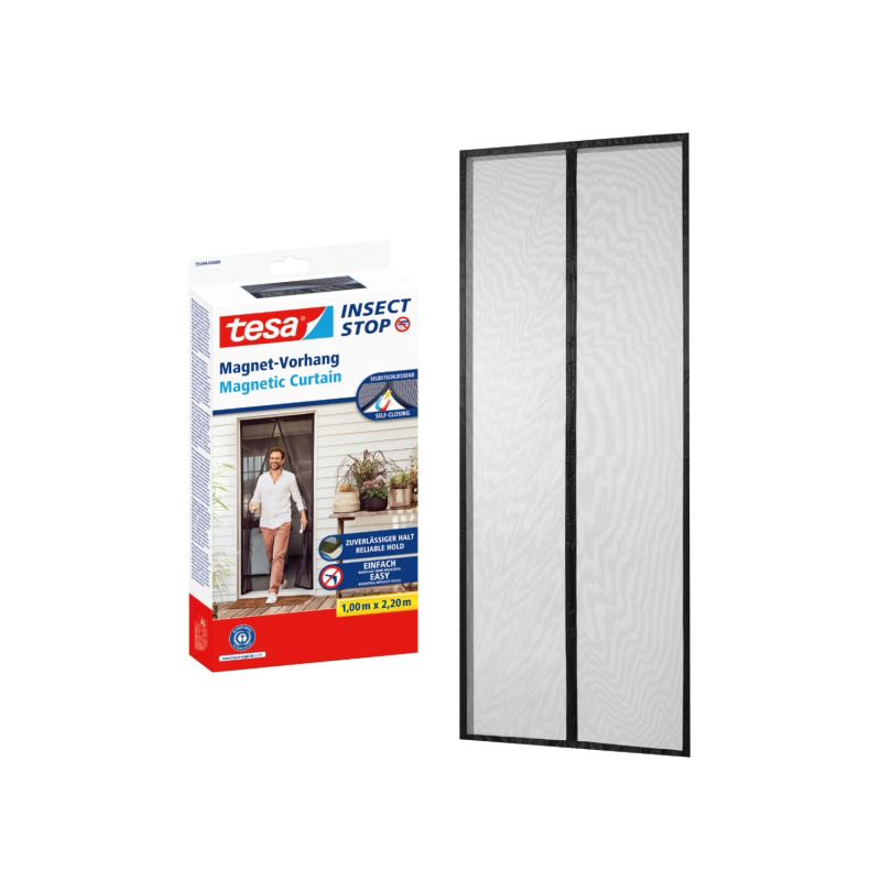 tesa Magnetická síť do dveří Insect Stop antracitová 1 x 2,2 m