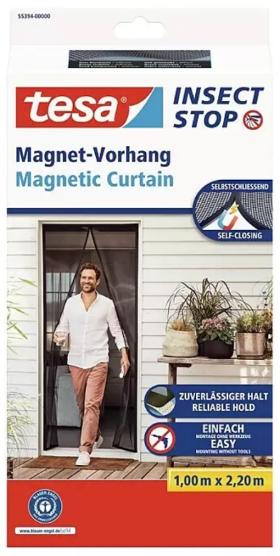 tesa Magnetická síť do dveří Insect Stop antracitová 1 x 2,2 m