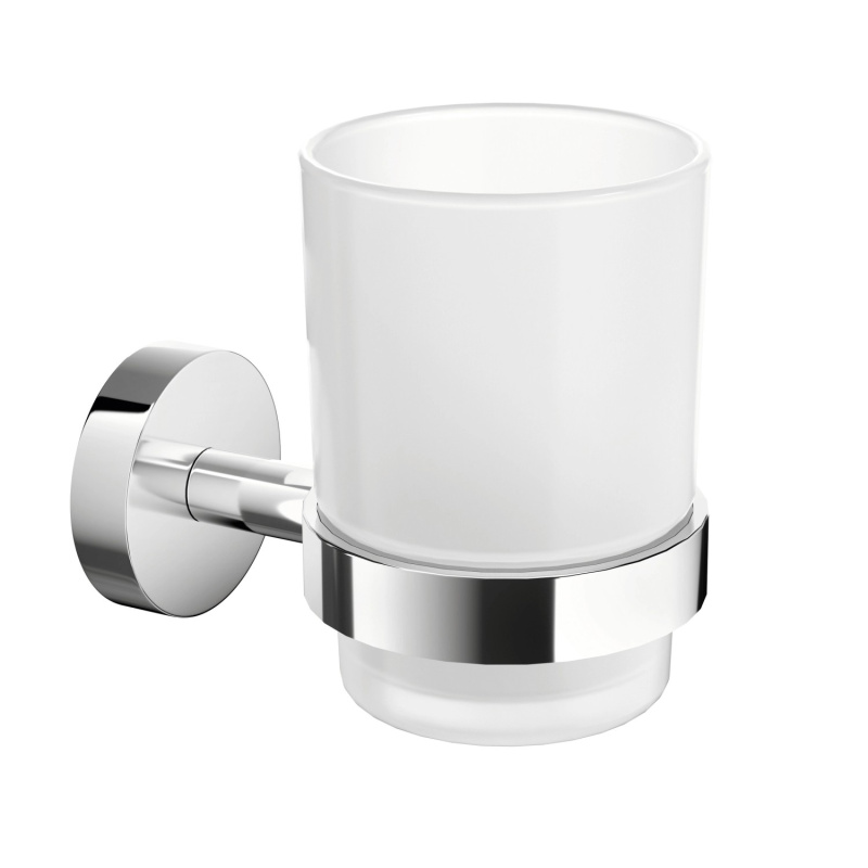 tesa Držák kelímku na zubní kartáčky Smooz, chrom, 96 x 109 x 70 mm