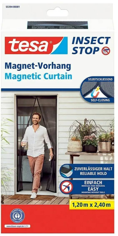 Síť proti hmyzu Tesa Insect Stop / 120 x 240 cm / polyester / antracitová Varianta: ivi1