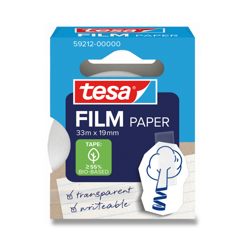 Tesafilm® Paper - transparentní papírová lepicí páska - 19 mm x 33 m