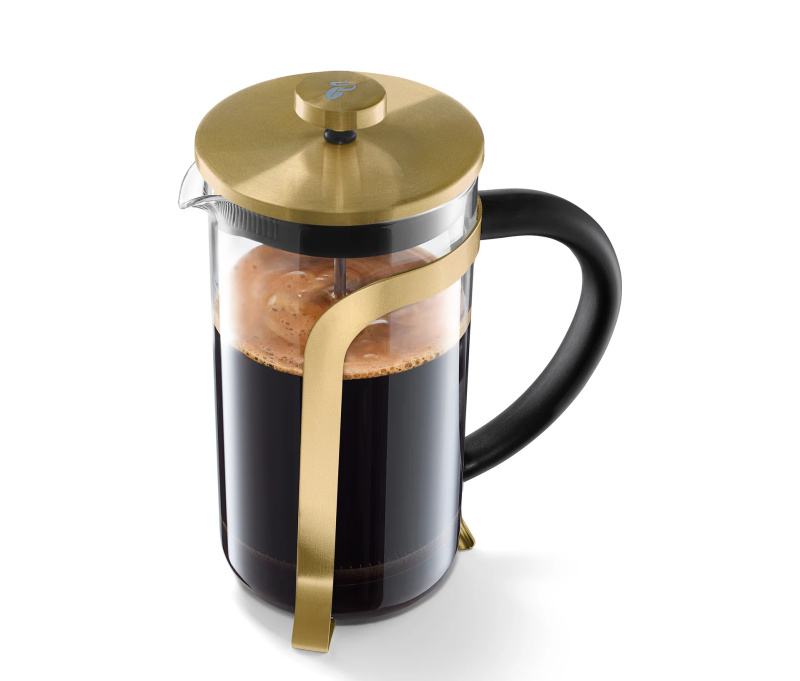 Konvička french press 800 ml, 6 šálků, zlatá