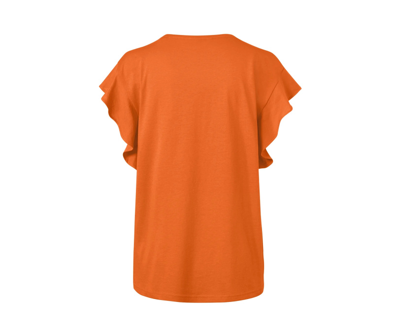 Triko s volánky, oranžové