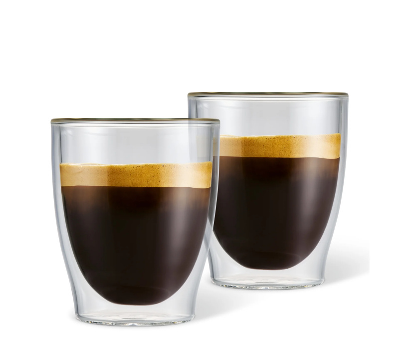 2 sklenice Caffè Crema s dvojitými stěnami