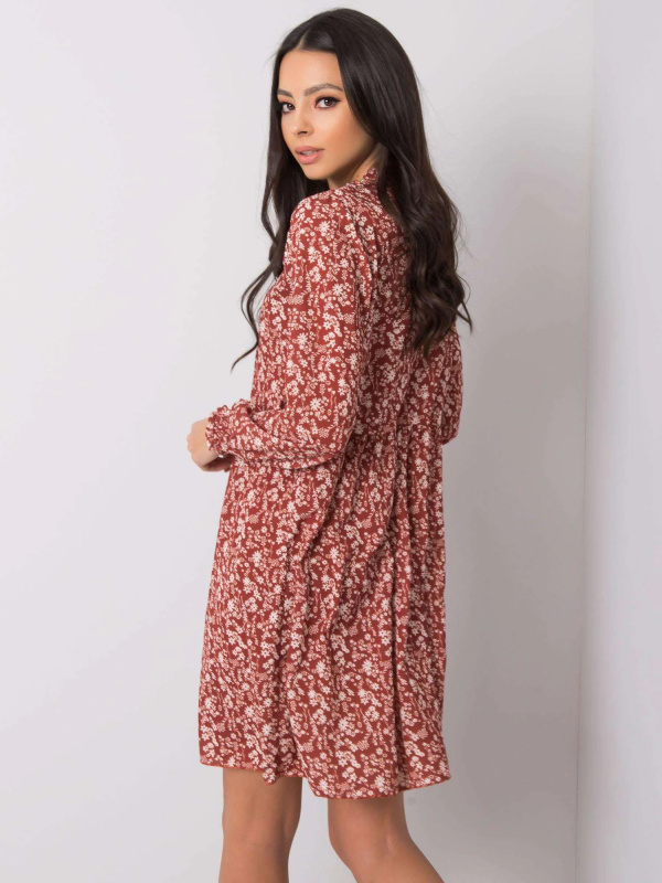 Šaty D50016F30263A tmavě oranžová M