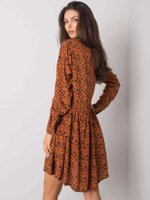 Šaty D73771M30227 světle hnědé XL