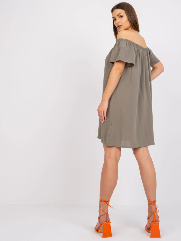Dámské šaty-D73761M30145G-khaki XS