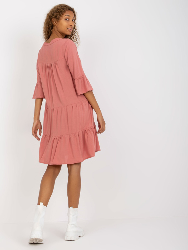 Šaty D73761M30214A3 Sublevel Barva: Růžová - tmavě, Velikost: S