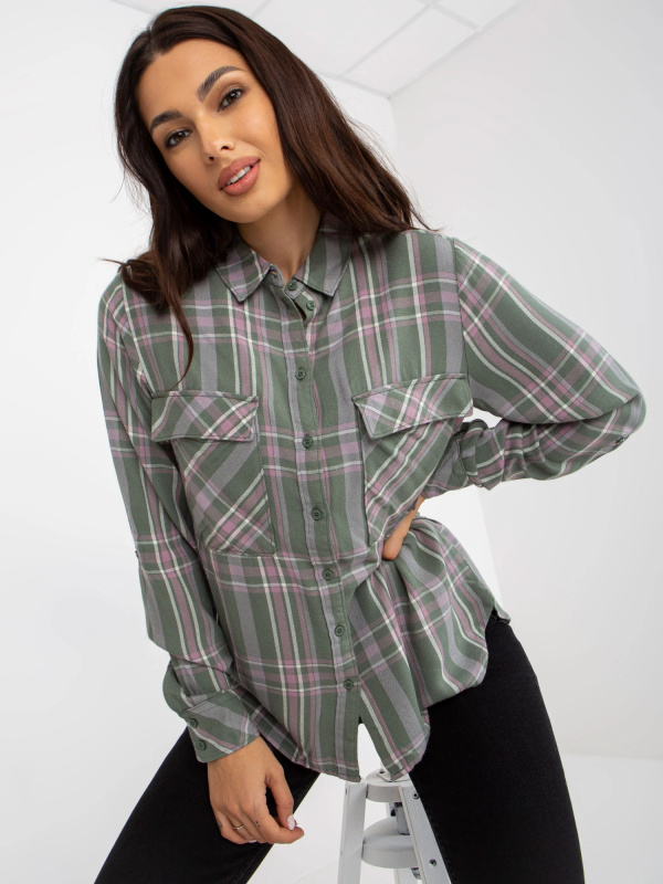 Halenka D70039Z11082A khaki barva XS