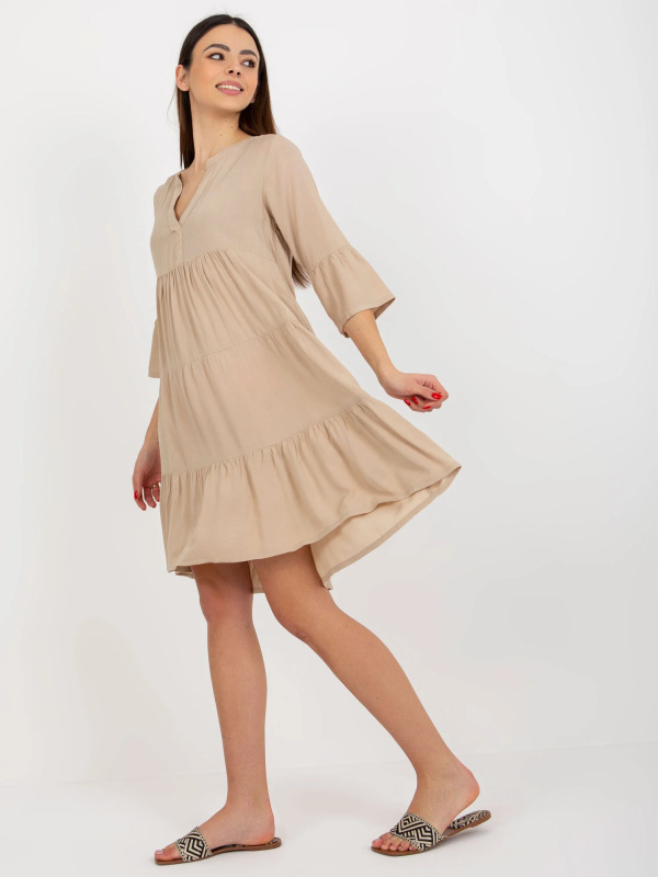 Dámské šaty D73761M30214C béžové - FPrice L