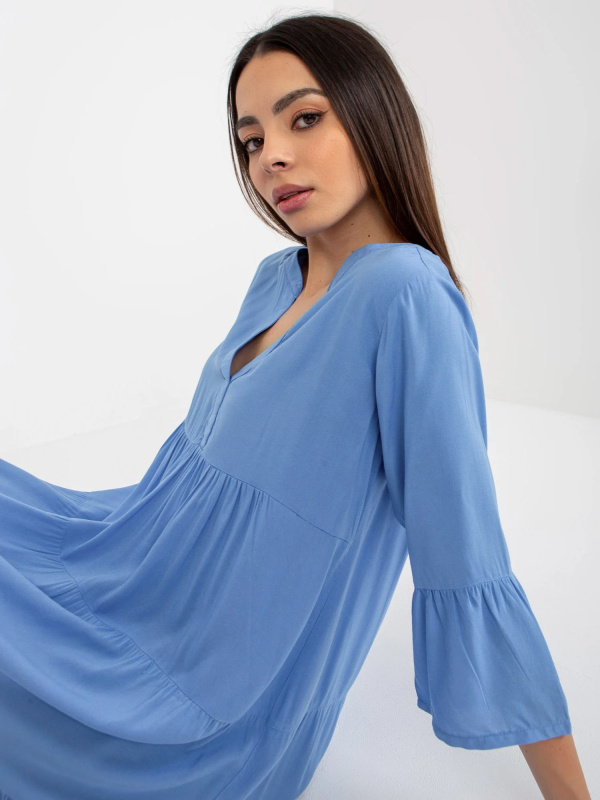 Šaty D73761M30214C modré M