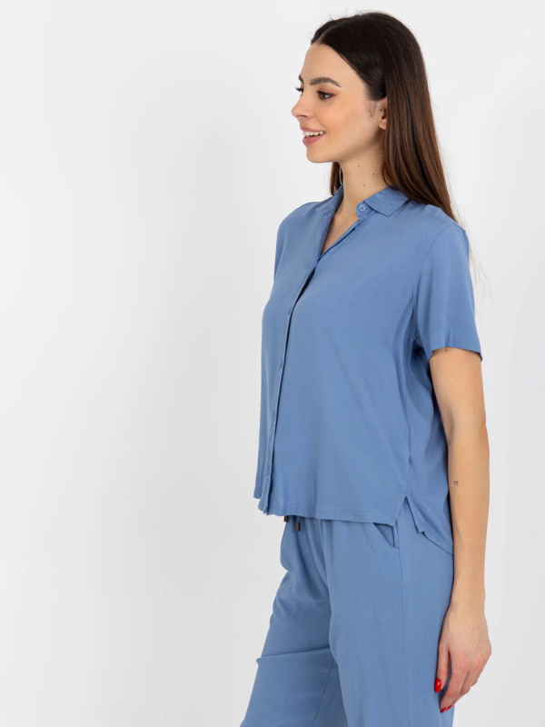 Dámská halenka D73761M11063B modrá - FPrice S