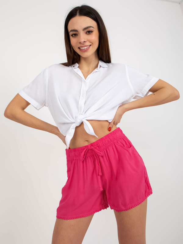 Šortky D73760M61531KH Fresh Made Barva: Růžová - tmavě, Velikost: M